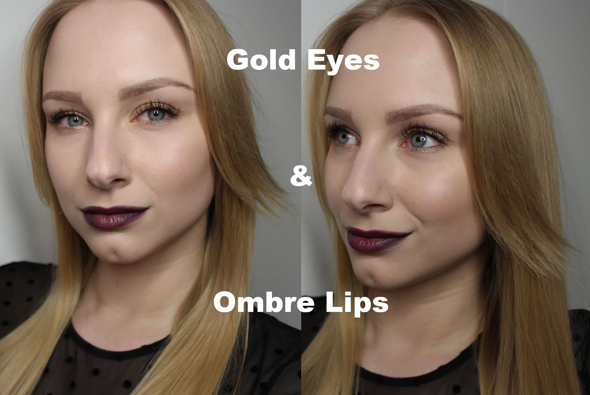 Gold Eyes & Ombre Lips