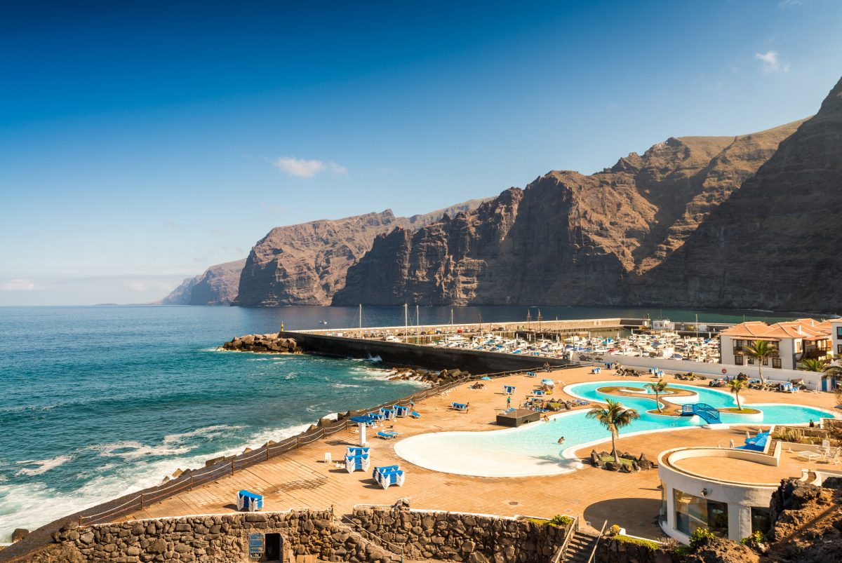 Pools and cliffs of Los Gigantes - Tenerife.